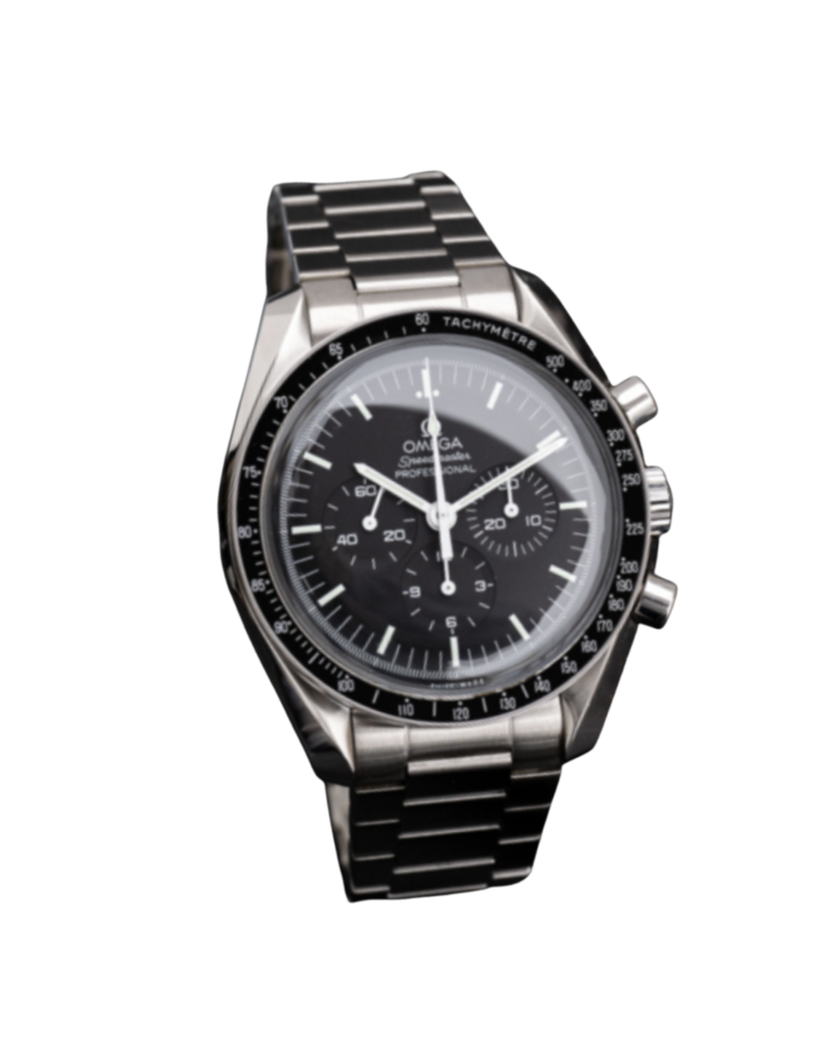 Montre Omega Speedmaster Moonwatch Professional, bracelet en acier et cadran noir